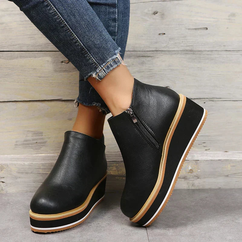 Bottines Tendances pour Femmes avec Fermeture Éclair et Talon - Alessia