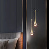 Suspension en verre avec une lumière chaude - Vetra
