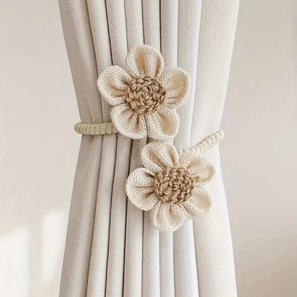 HennepElegance Luxe Pinces à rideaux Lot de 2 | Un charme intemporel et un style naturel pour tous les intérieurs
