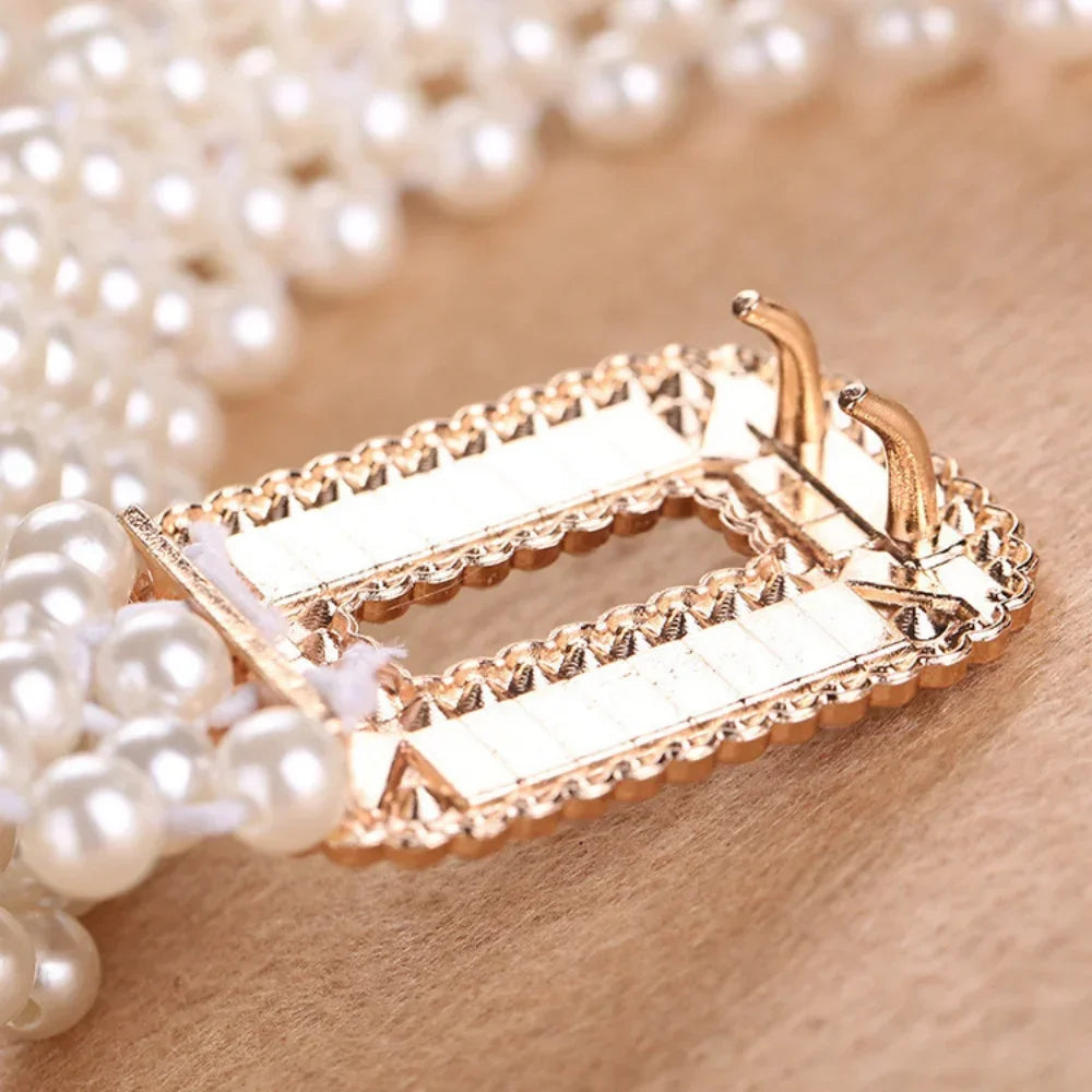Accessoires de taille luxueux avec perles pour femmes
