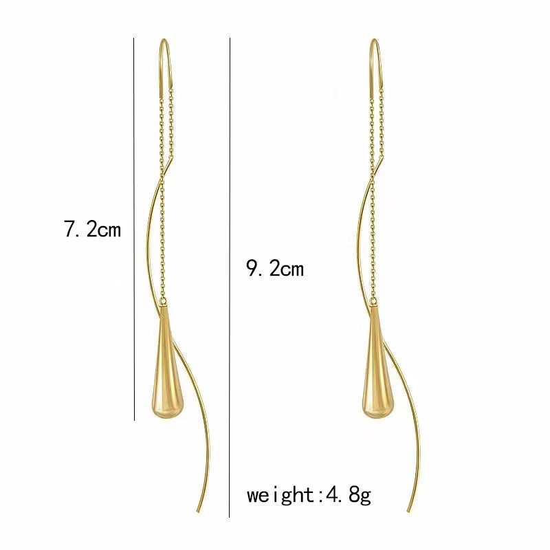 Boucles d'oreilles gouttes d'eau simples
