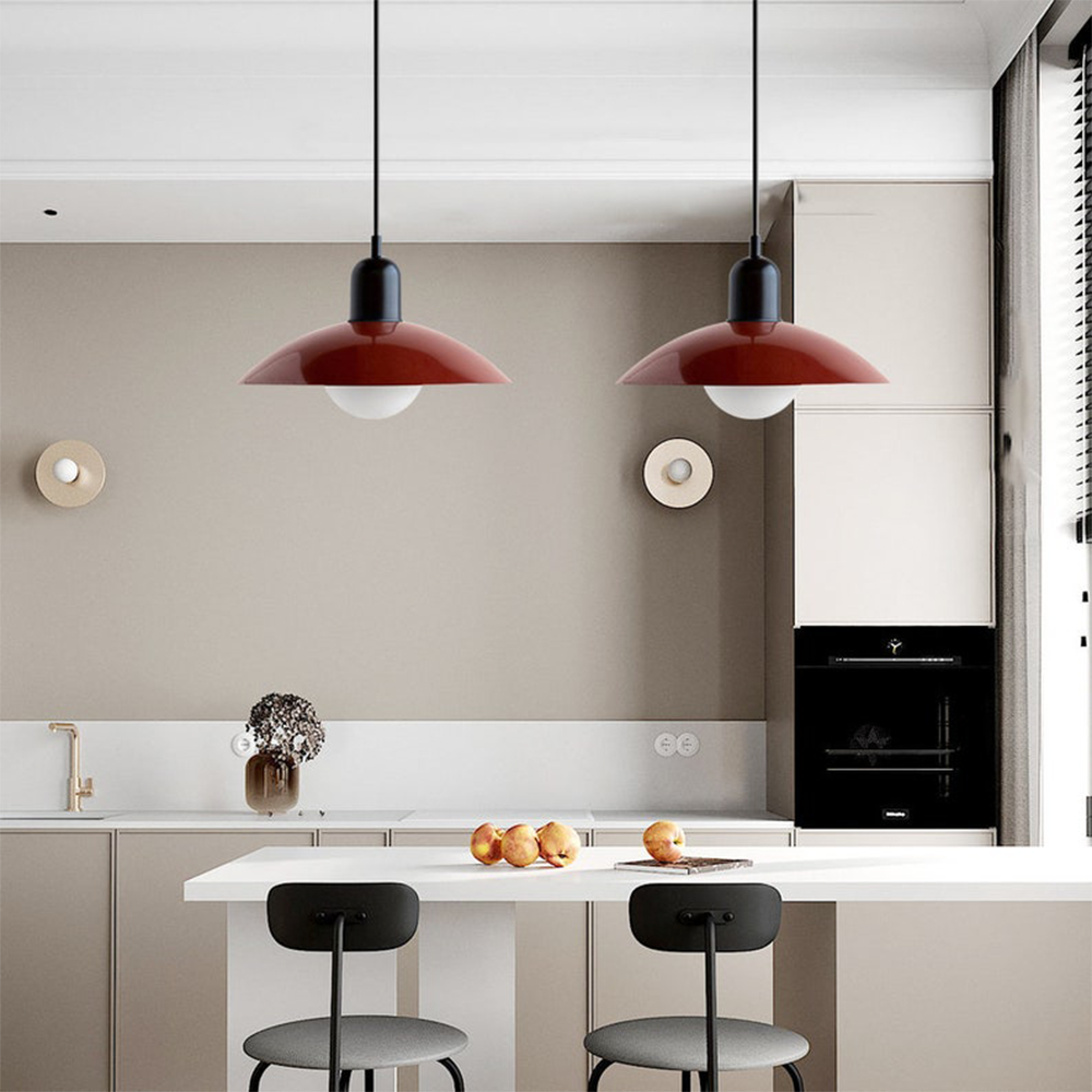 Suspension LED Bauhaus - Design Coloré Macaron pour Cuisine, Salle à Manger et Intérieurs Modernes