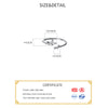 Bague en argent étroite avec zircon (ajustable)