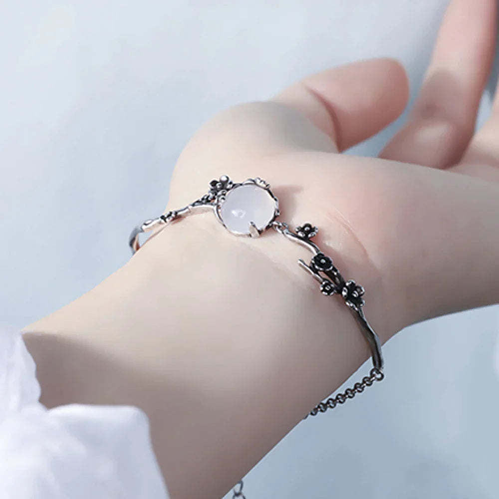 Bracelet en argent de pierre de lune