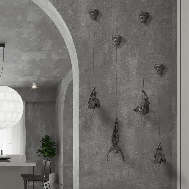 ElevéArt Luxe Ensemble de Décoration Murale | Homme Grimpant Créatif pour des Accents Intérieurs Uniques