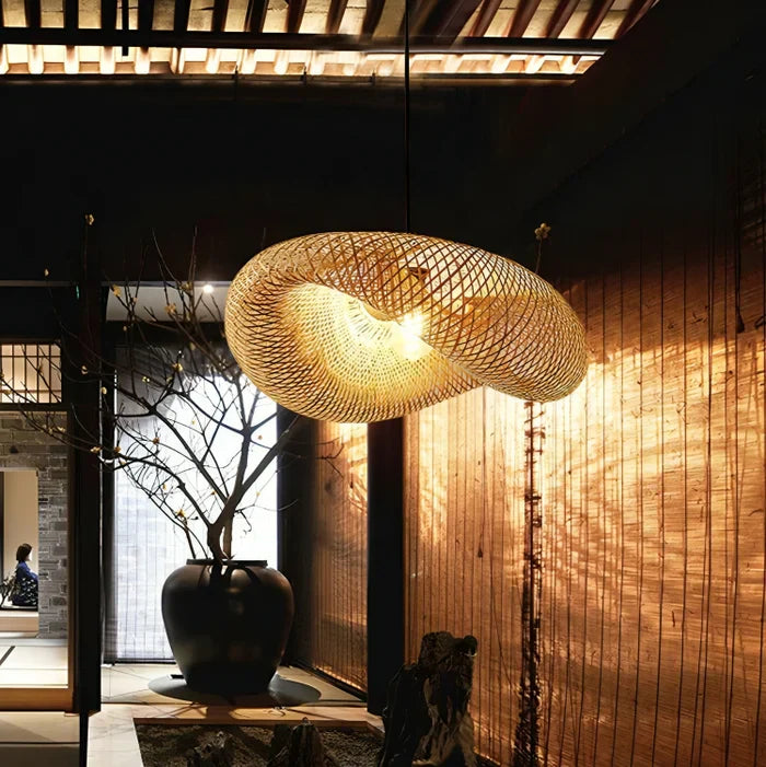 Suspension en rotin tendance - NatureGlow