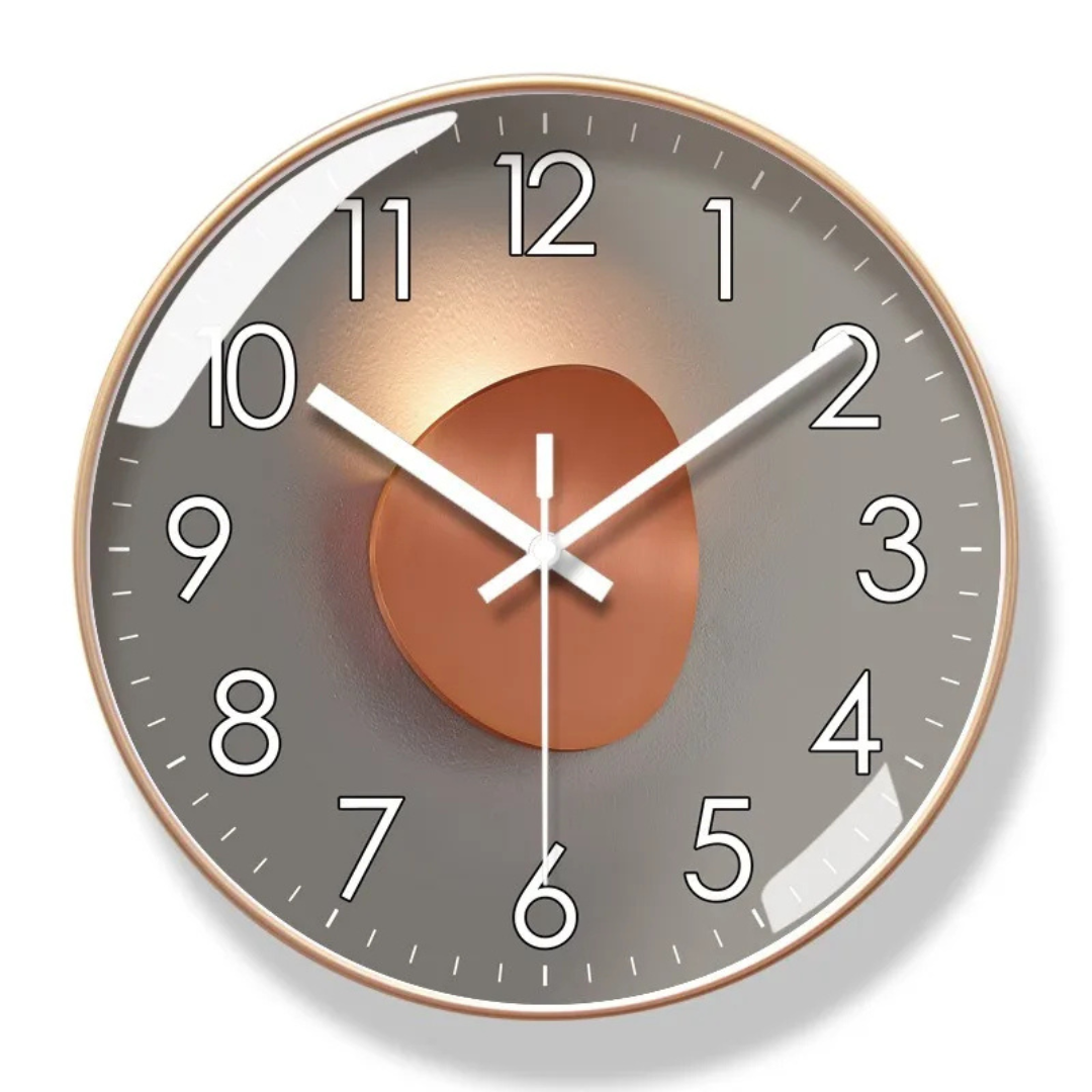 Zynir | Horloge Murale Design Élégante | Mécanisme Quartz Silencieux | Luxe et Moderne | Plastique & Verre | Sans Tic-Tac | Pile Non Incluse | Parfaite pour Salon, Chambre, Bureau