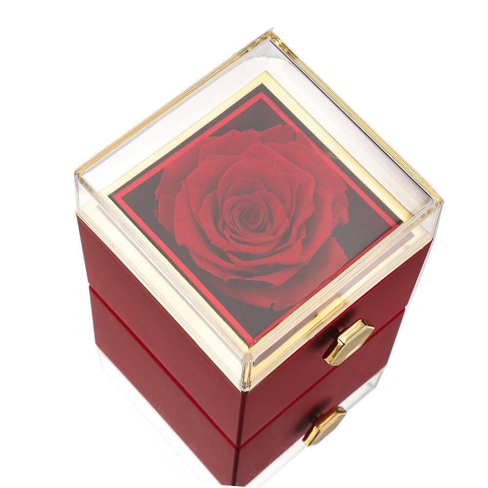 Collier & Rose dans une Boîte à Bijoux de Luxe avec Surprise Cachée - Lunavia