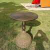 Table basse en herbe aquatique faite à la main – Look bronze antique