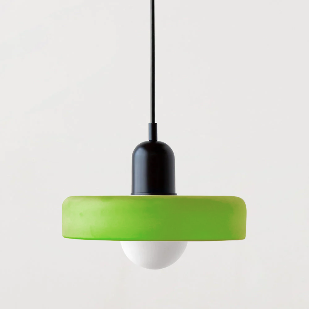 Suspension ColorLoop – Lampe suspendue Bauhaus artistique avec lumière chaude