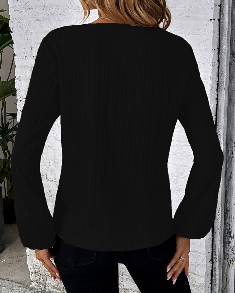 Blouse à Manches Longues et Col en V - Alina