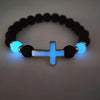 Bracelet Kralen Lumineuse dans le Noir avec Croix - Pour un Style Unique