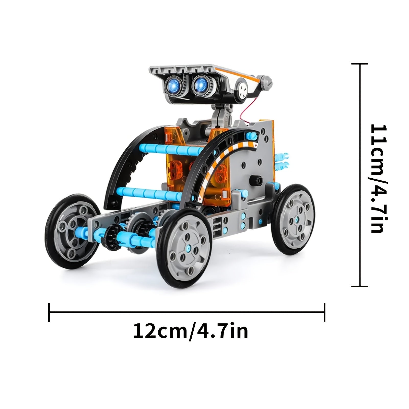 Solar Robo Builder - Jouet éducatif de construction 12-en-1 à énergie solaire