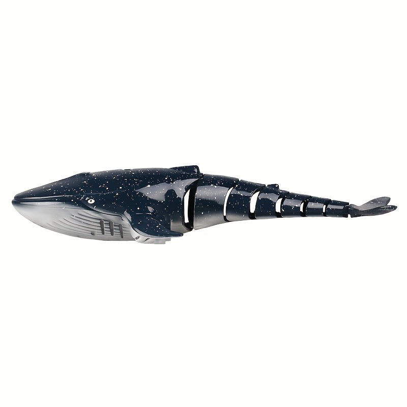 1:18 échelle RC requin baleine avec rotation à 360°, flexibilité à 180°, lumière LED éclaboussante, contrôle de croisière programmable - rechargeable par USB, idéal pour les jeunes pour jouer en été et comme cadeau d'anniversaire