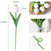 Ensemble de 10 Tulipes Blanches Artificielles – Parfait pour les Mariages, la Photographie et la Décoration Intérieure
