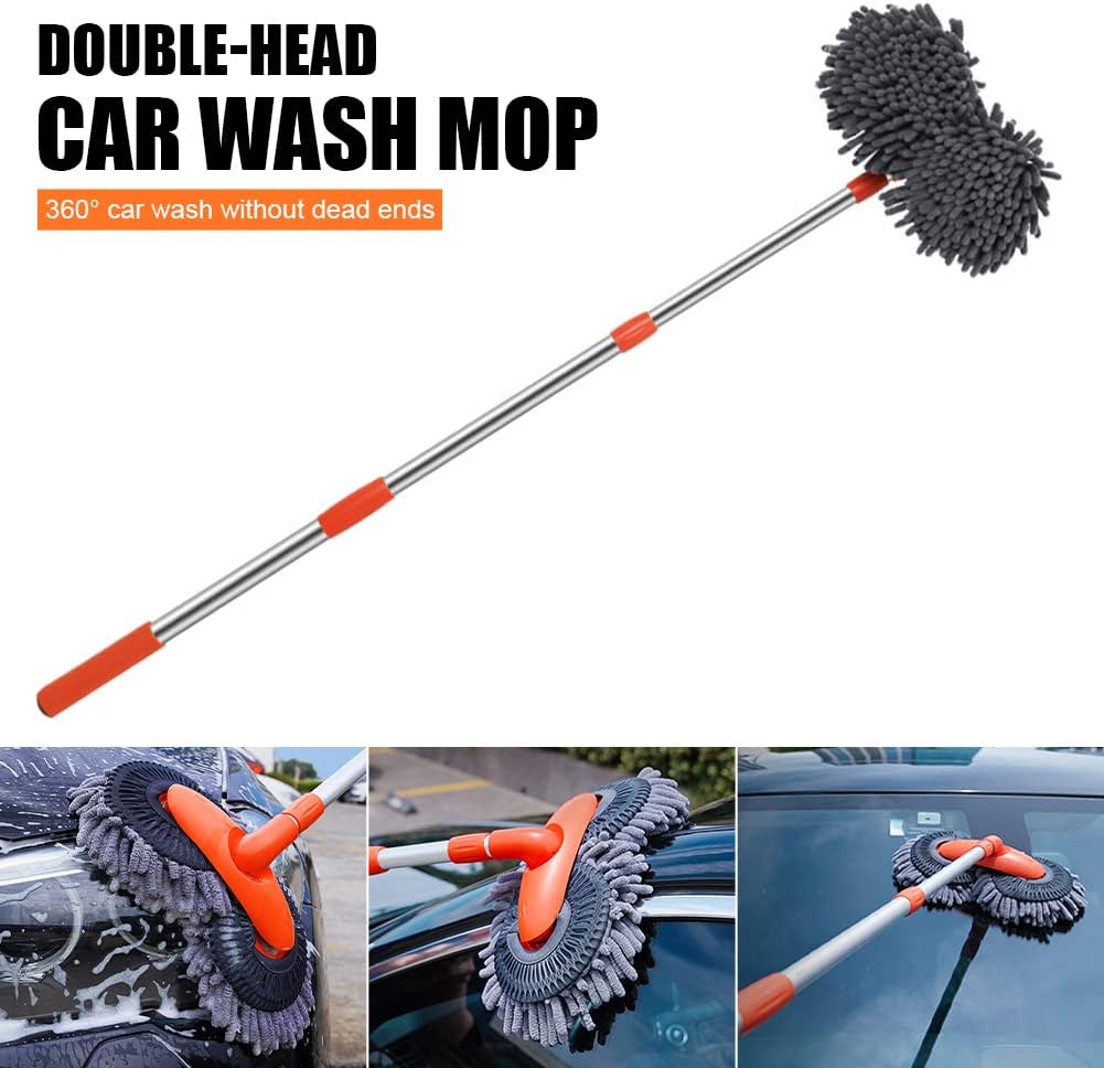 Brosse à voiture télescopique | Réglable & Télescopique | Multifonctionnelle pour voitures & maison