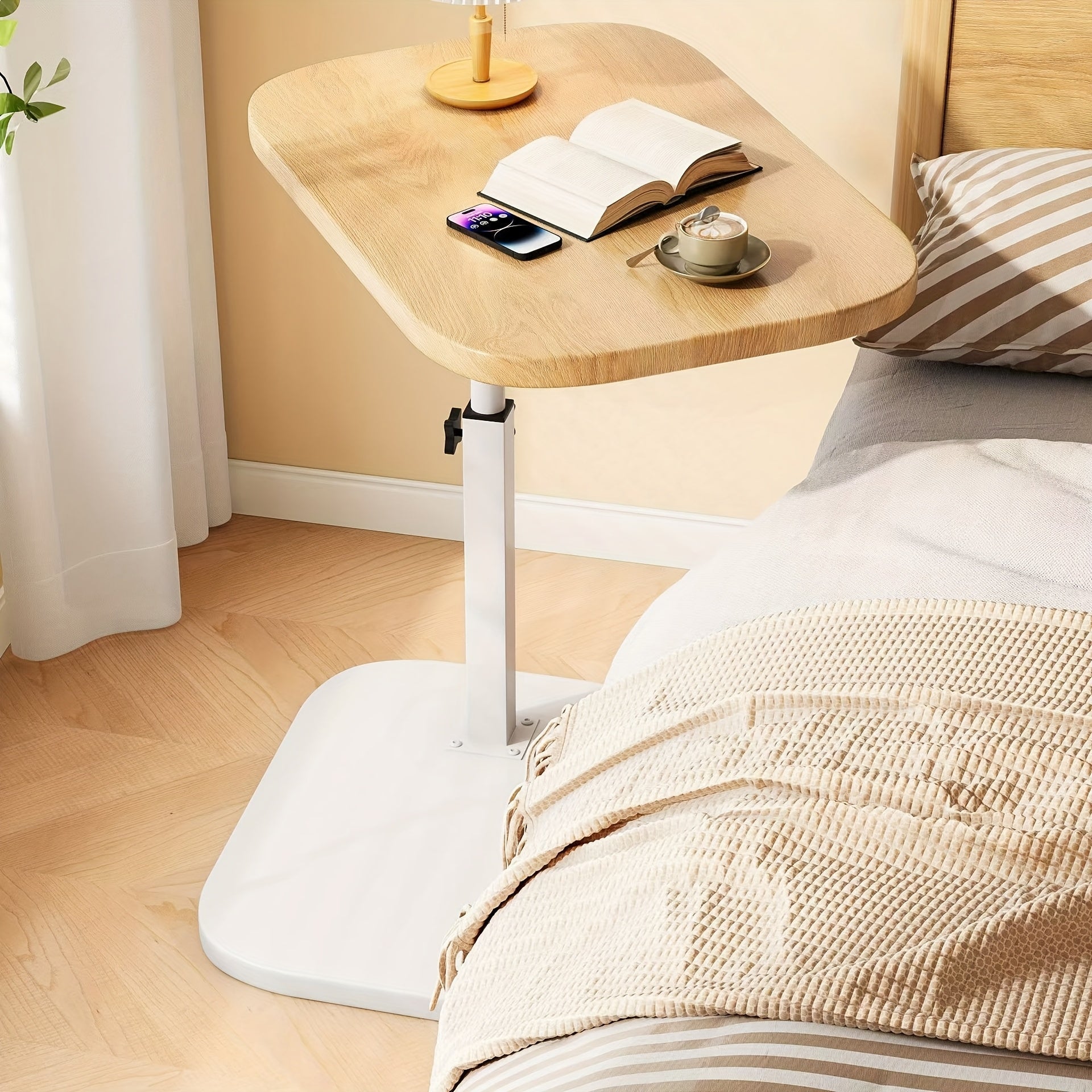 Table d'Angle Réglable – Parfaite pour le Canapé ou le Lit