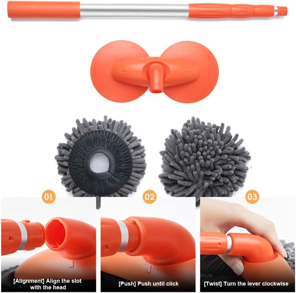Brosse à voiture télescopique | Réglable & Télescopique | Multifonctionnelle pour voitures & maison