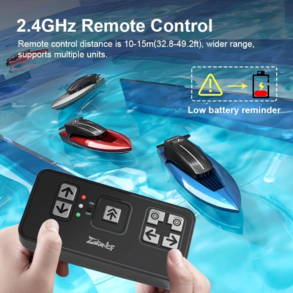 Bateau Mini Jouet Aquatique – Télécommandé avec Éclairage LED