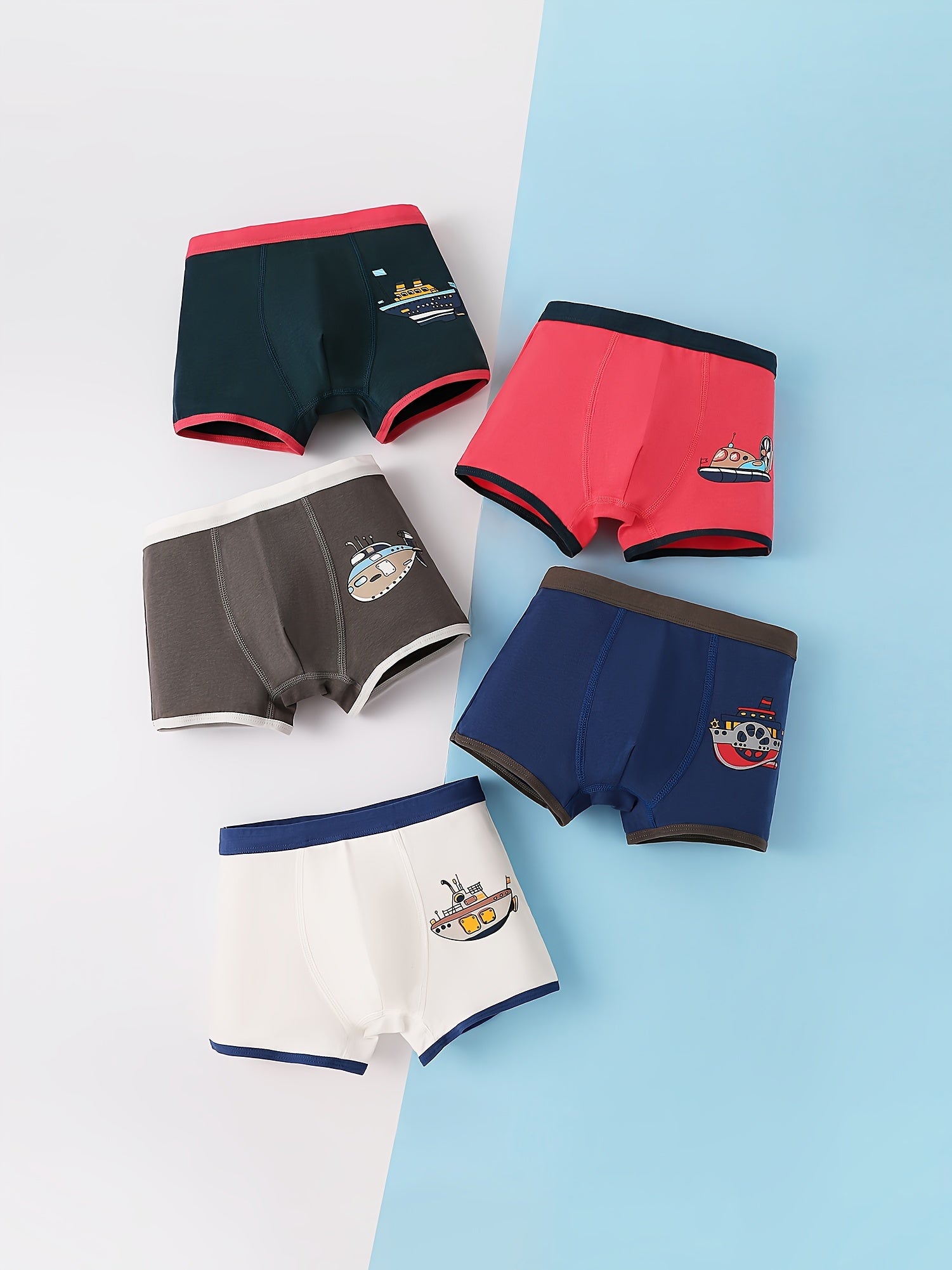 Sous-vêtements de Dinosaure pour Garçons - Ensemble de 5 Boxers Confortables