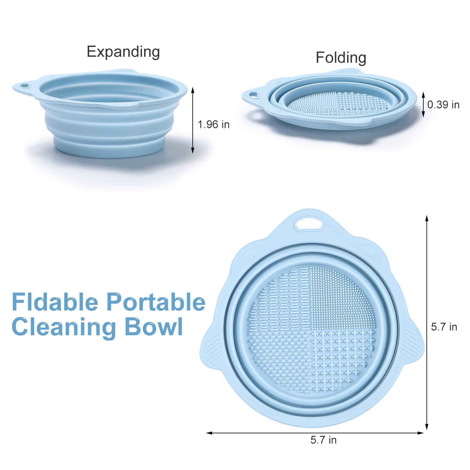 Bol de Nettoyage en Silicone Pliable