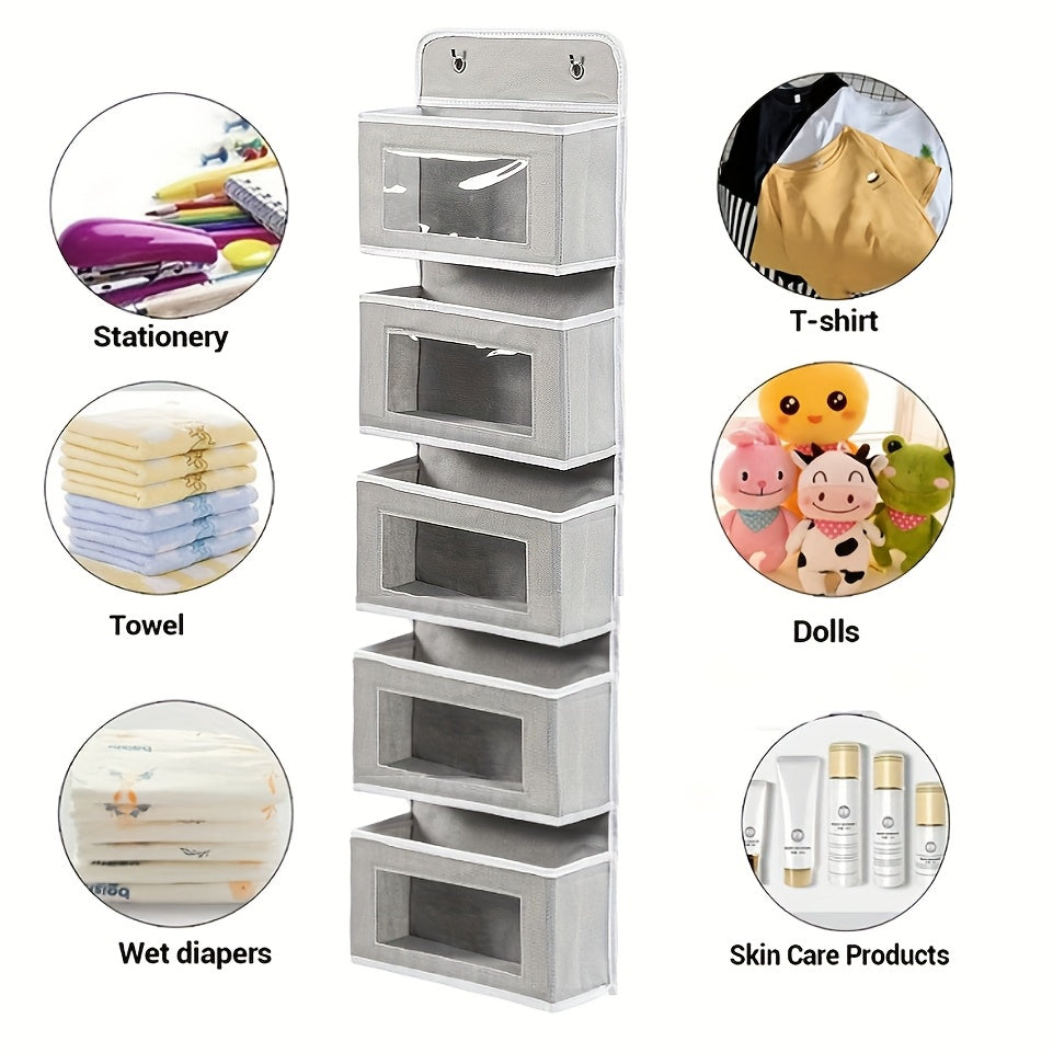 Système de Rangement Suspendu à 5 Niveaux – Idéal pour la Chambre, la Salle de Bain et la Cuisine