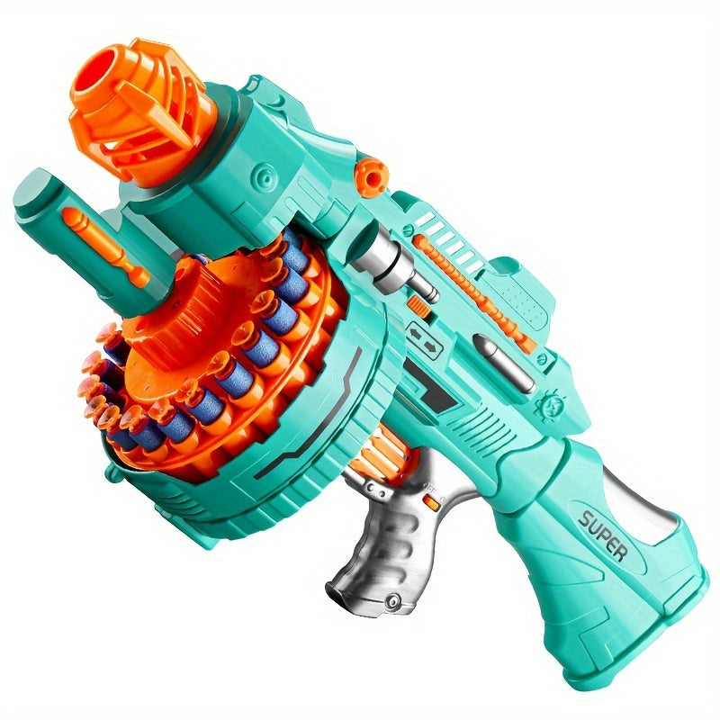 Blaster à mousse automatique – Pistolet turquoise avec 40 billes en mousse pour le plaisir de jouer
