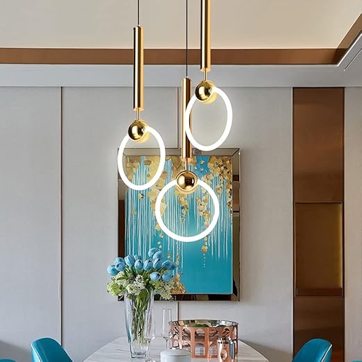 Suspension LED - Design Nordique avec Style Simple - Idéale pour l'Éclairage de la Salle à Manger, de la Cuisine et du Salon