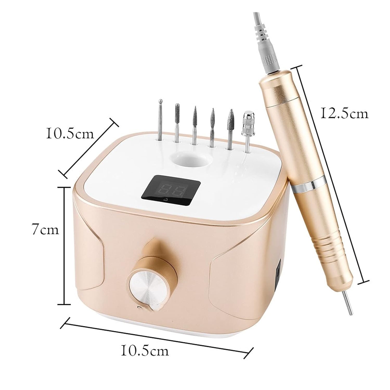 LuxeNail Pro Électrique Lime à Ongles | Kit de manucure portable pour un retrait parfait des ongles en gel et une finition professionnelle