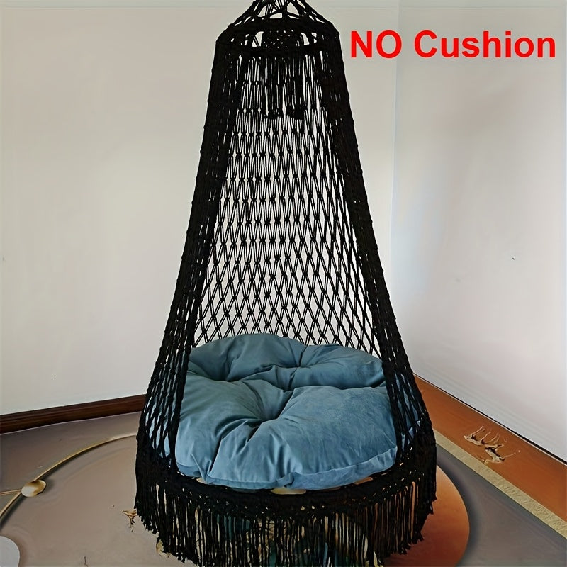 Fauteuil Suspendu Tissé à la Main BohoSwing – Ambiance Bohémienne Détendue