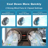 Ventilateur de Voiture Portable Double – 5 Lames Rotatif à 360° Ultra-Silencieux