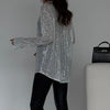 Blouse Lâche avec Paillettes Brillantes – Celeste