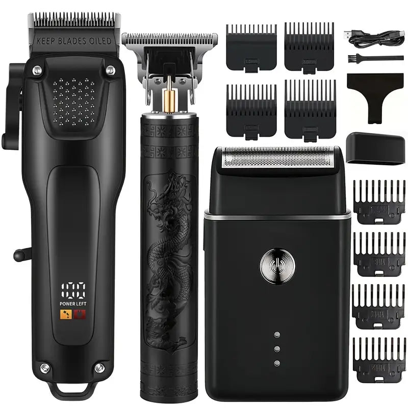 GroomMaster - Set de Soins Professionnel pour Cheveux et Barbe pour Ho