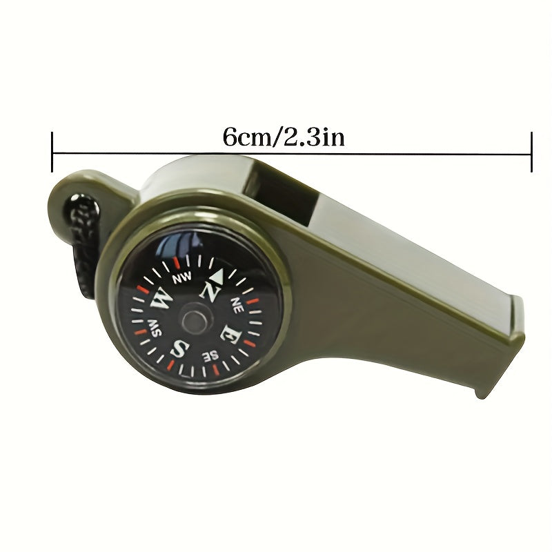 Sifflet de Secours avec Compas et Thermomètre – Design Durable et Flottant pour les Aventures de Survival et de Plein Air
