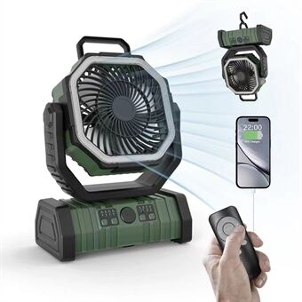 Ventilateur de Camping - 3-en-1 - LED - Sans Fil