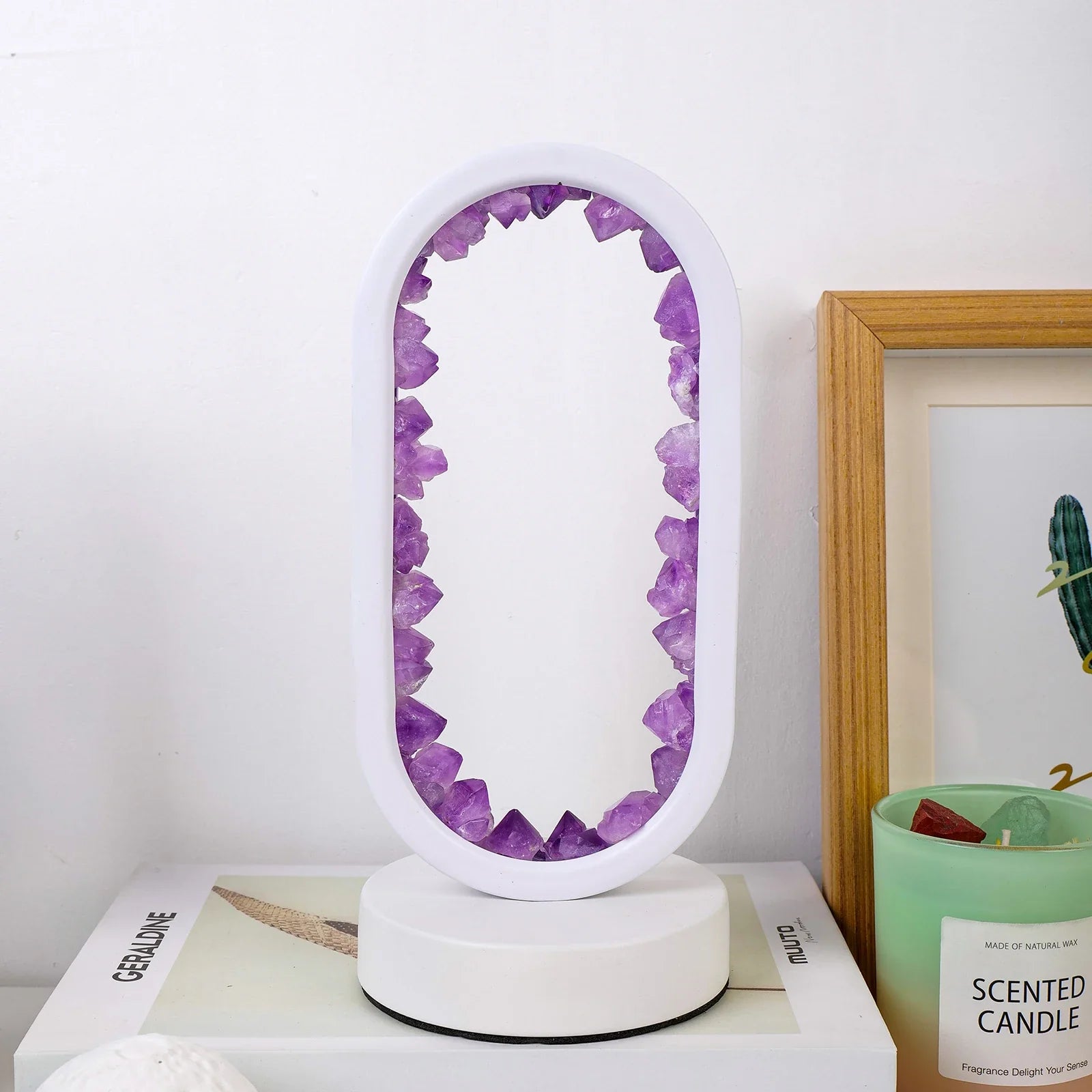 Lampe en Améthyste Fait Main - Serenith