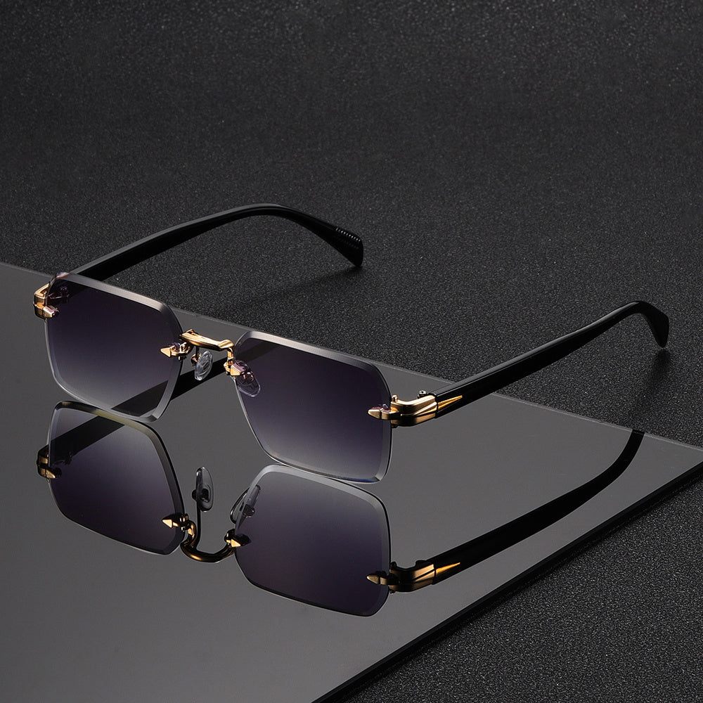 Lunettes Carrées Sans Monture pour Hommes – Élégance et Confort en Un