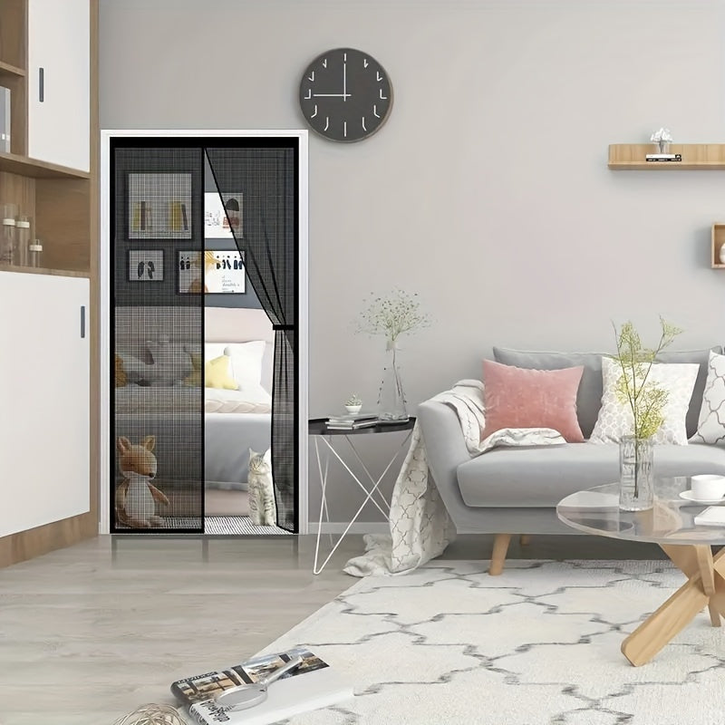 Rideau anti-insectes magnétique LuxeShield | Barrière estivale élégante avec design respirant pour une ambiance raffinée à la maison