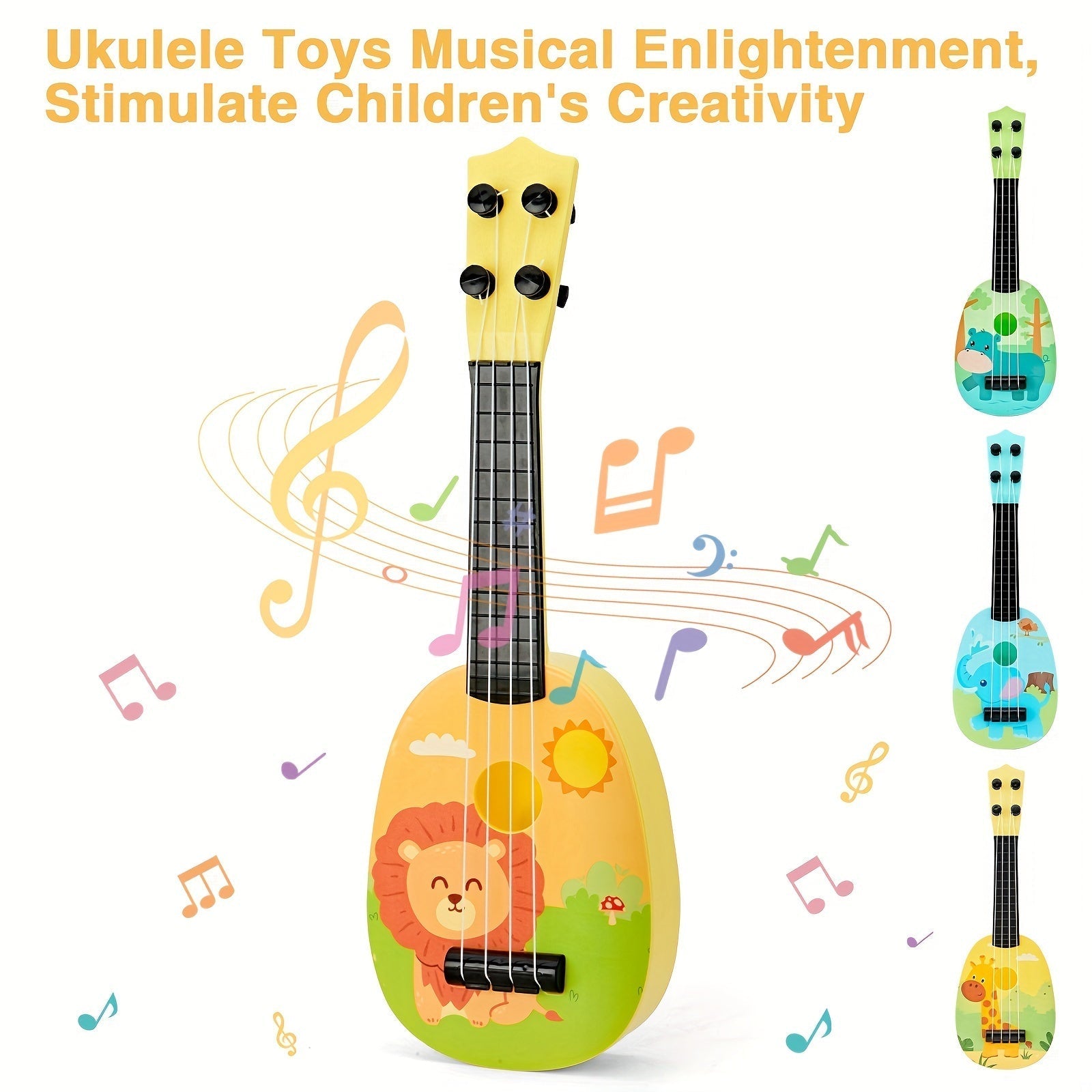 Ukulélé Mignon pour Enfants – Un Instrument de Musique Joyeux et Coloré pour Débutants