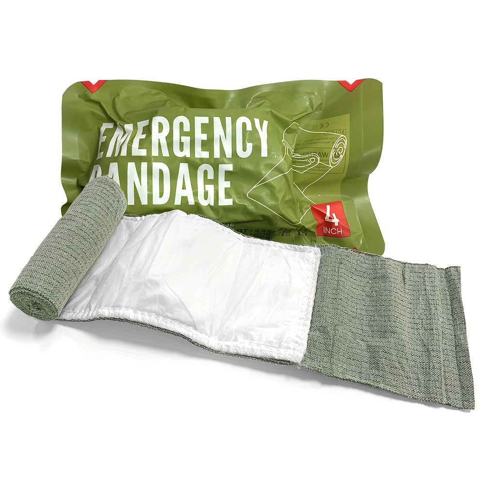 Bandage Élastique de Premiers Secours avec Coussin de Plaie Stérile – Convient Universellement pour l'Usage en Extérieur et à Domicile