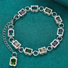 Bracelet en argent zircon multicolore
