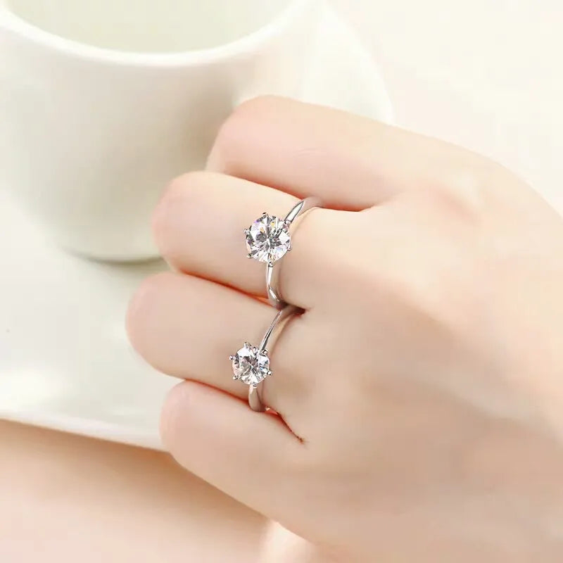 Bague GRA-Moissanite Brillante
