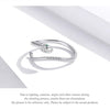 Bague en reptile en platine argenté