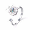 Bague avec cristal rotatif