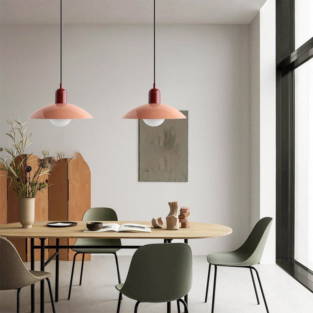 Suspension LED Bauhaus - Design Coloré Macaron pour Cuisine, Salle à Manger et Intérieurs Modernes