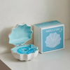 AquaAura Lampe coquillage Haut-parleur | Haut-parleur Bluetooth portable avec projection immersive de vagues et éclairage d'ambiance