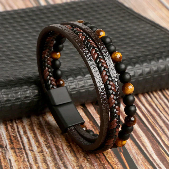 Bracelet en Cuir Ravi - Pour un Look Audacieux et Élégant
