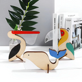 Lampe de Table LED Animale en Bois Nordique 1-Lumière