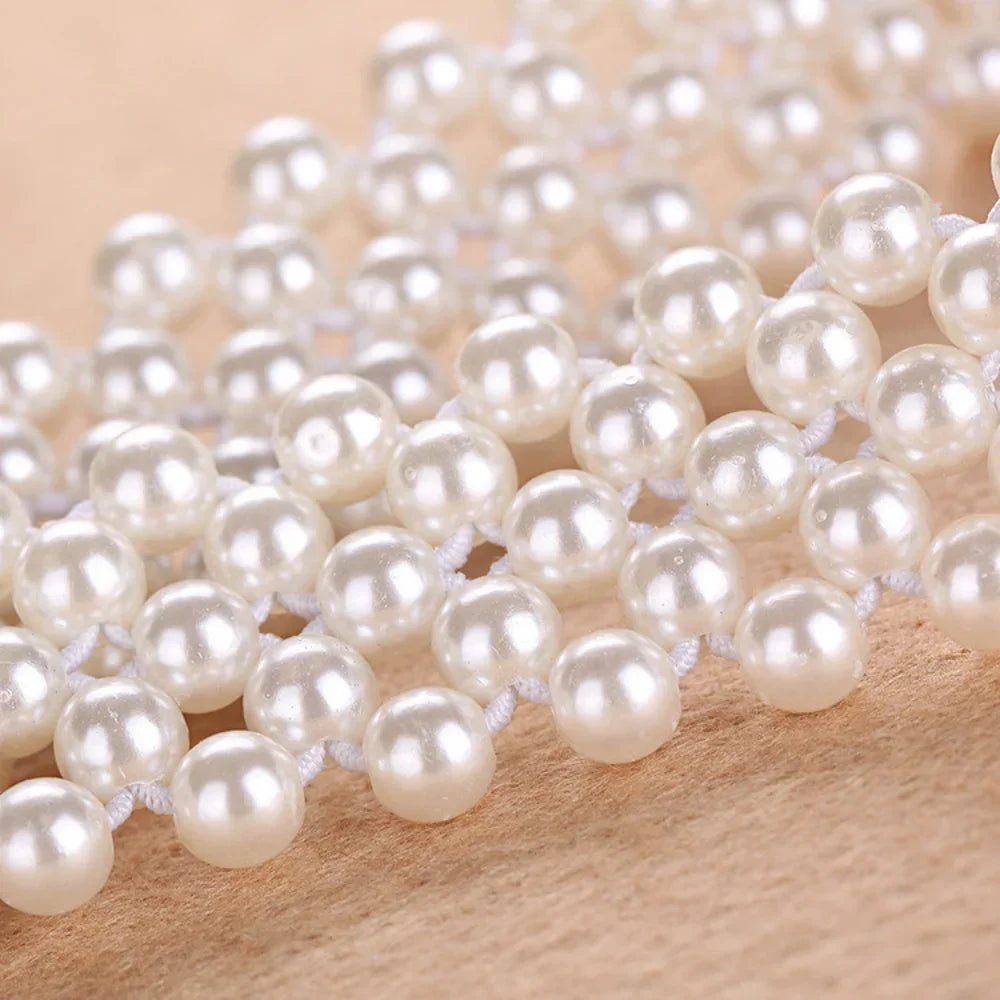 Accessoires de taille luxueux avec perles pour femmes