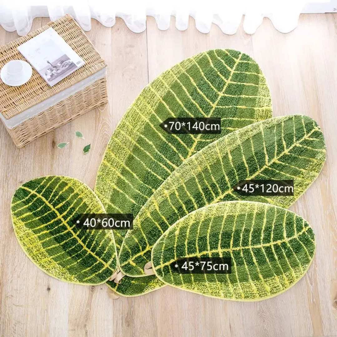 Tapis de bain VelvetLeaf | Tapis de bain Flocke à l'aspect luxueux et à la technologie antidérapante